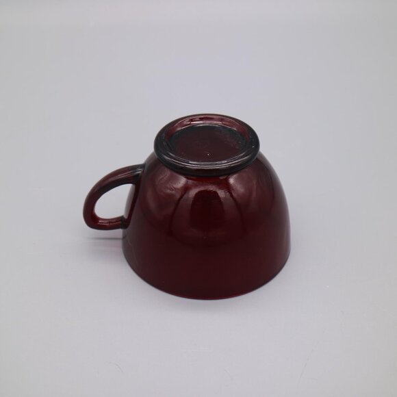 Vintage Circa 1940’s Anchor Hocking Royal Ruby Glass Tea Cups (Set of 4) - Picture 6 of 6